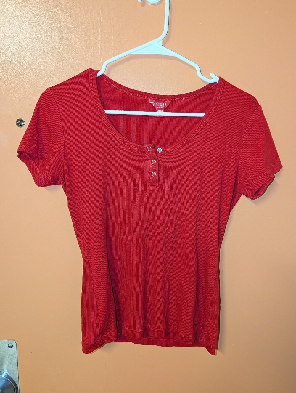 GUESS Red Short Sleeve Baby Tee